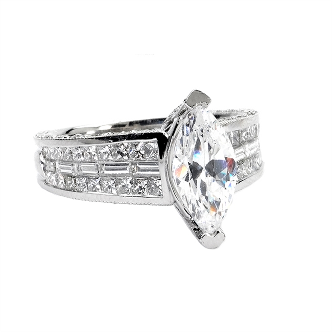 18KTW INVISIBLE SET ENGAGEMENT RING 2.04CT